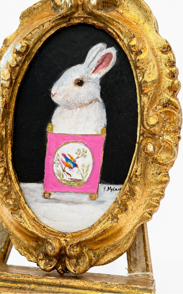 Pat McCarthy, Bunny in Pink Porcelain Panel