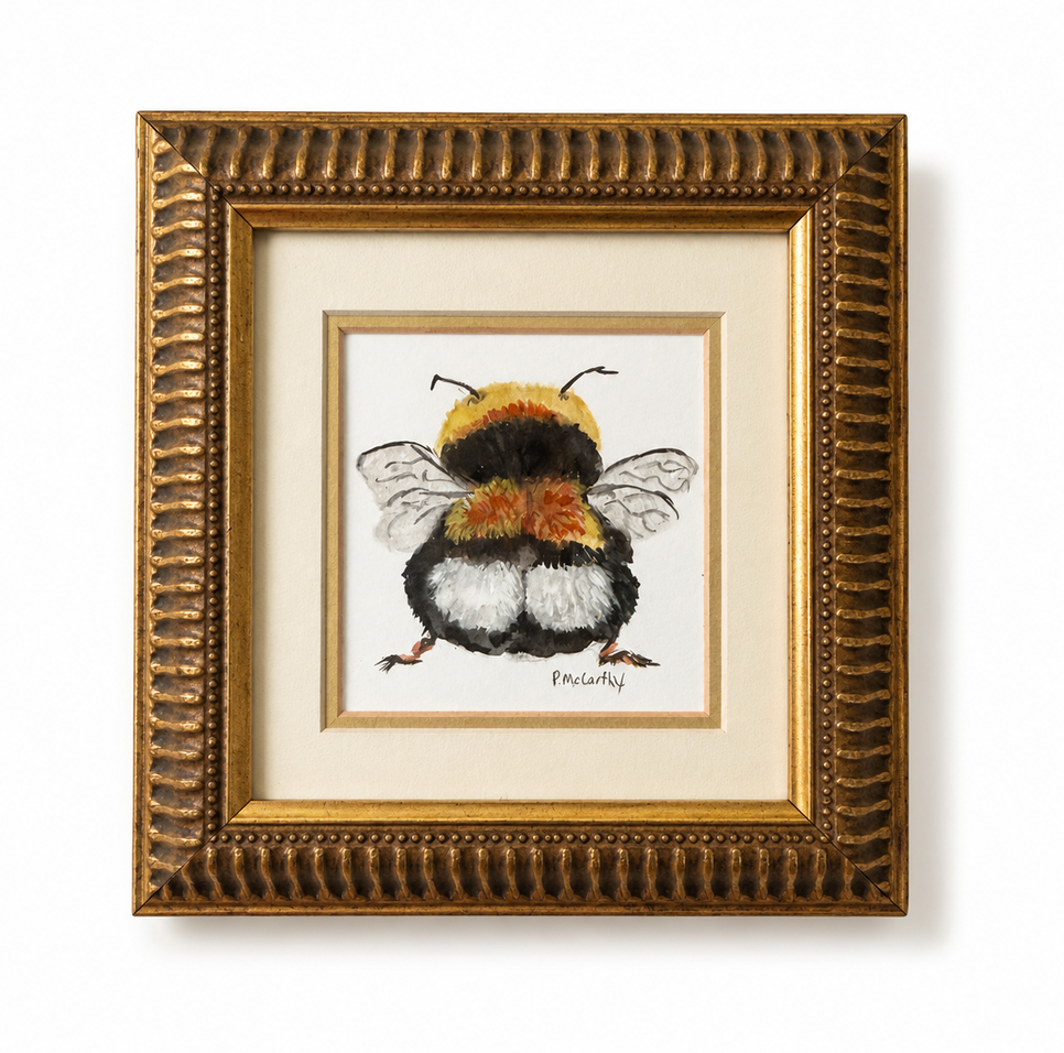 Vintage Bumblebee Watercolor, Pat McCarthy