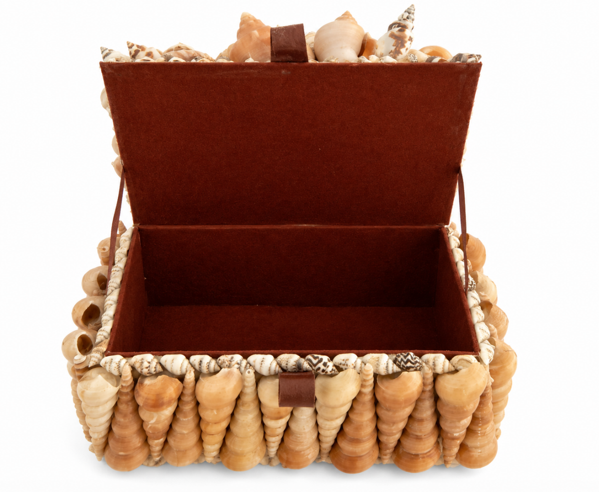 Vintage Handcrafted Seashell Keepsake Box
