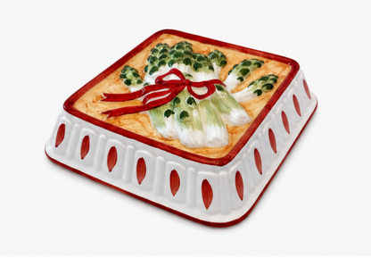 Moule/présentoir de cuisine vintage Himark Japan. Carré de 19 cm.