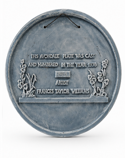 Blue Avondale Incolay Plate, Numbered. 1978