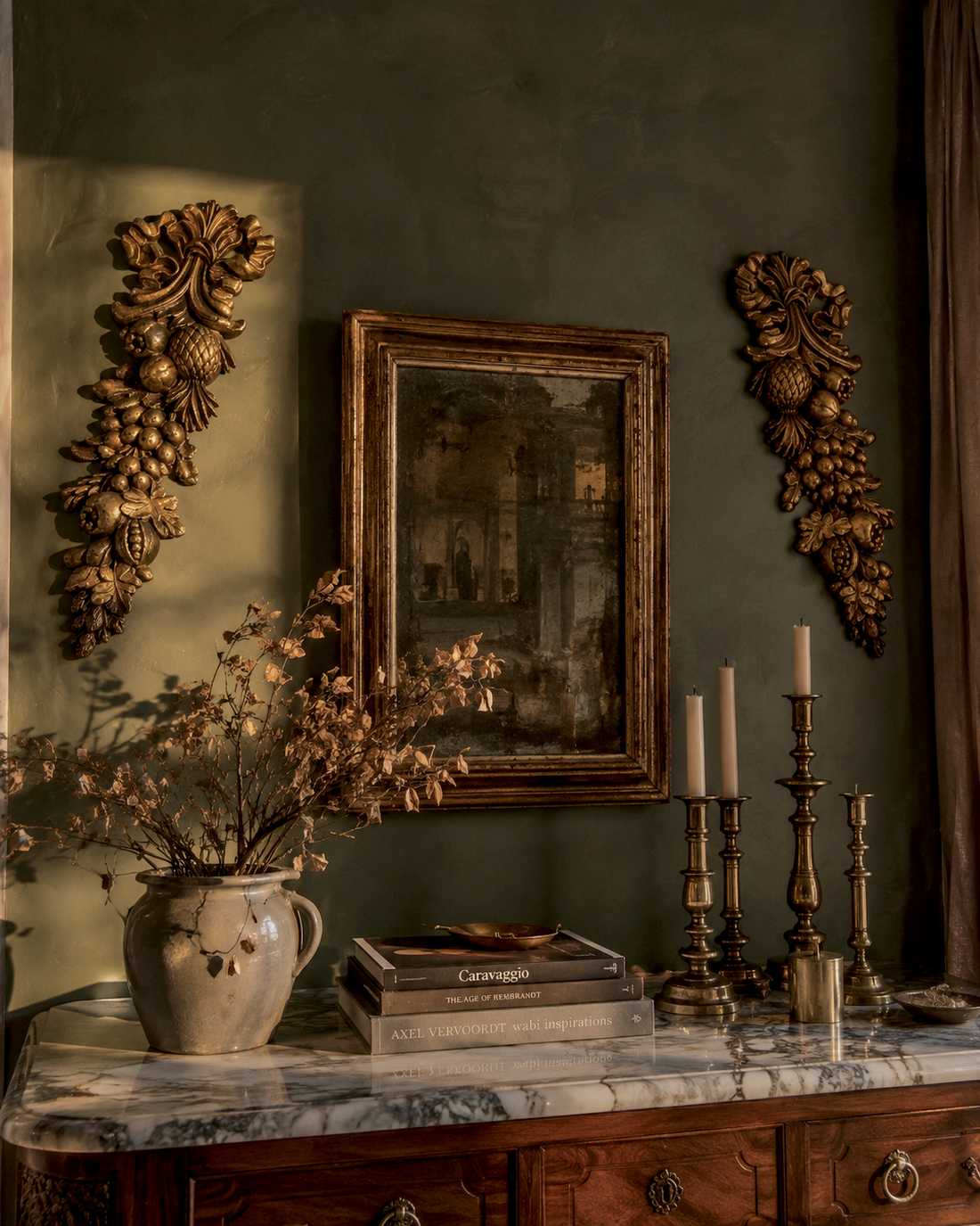 Vintage Floral Bowl Wall Hangings