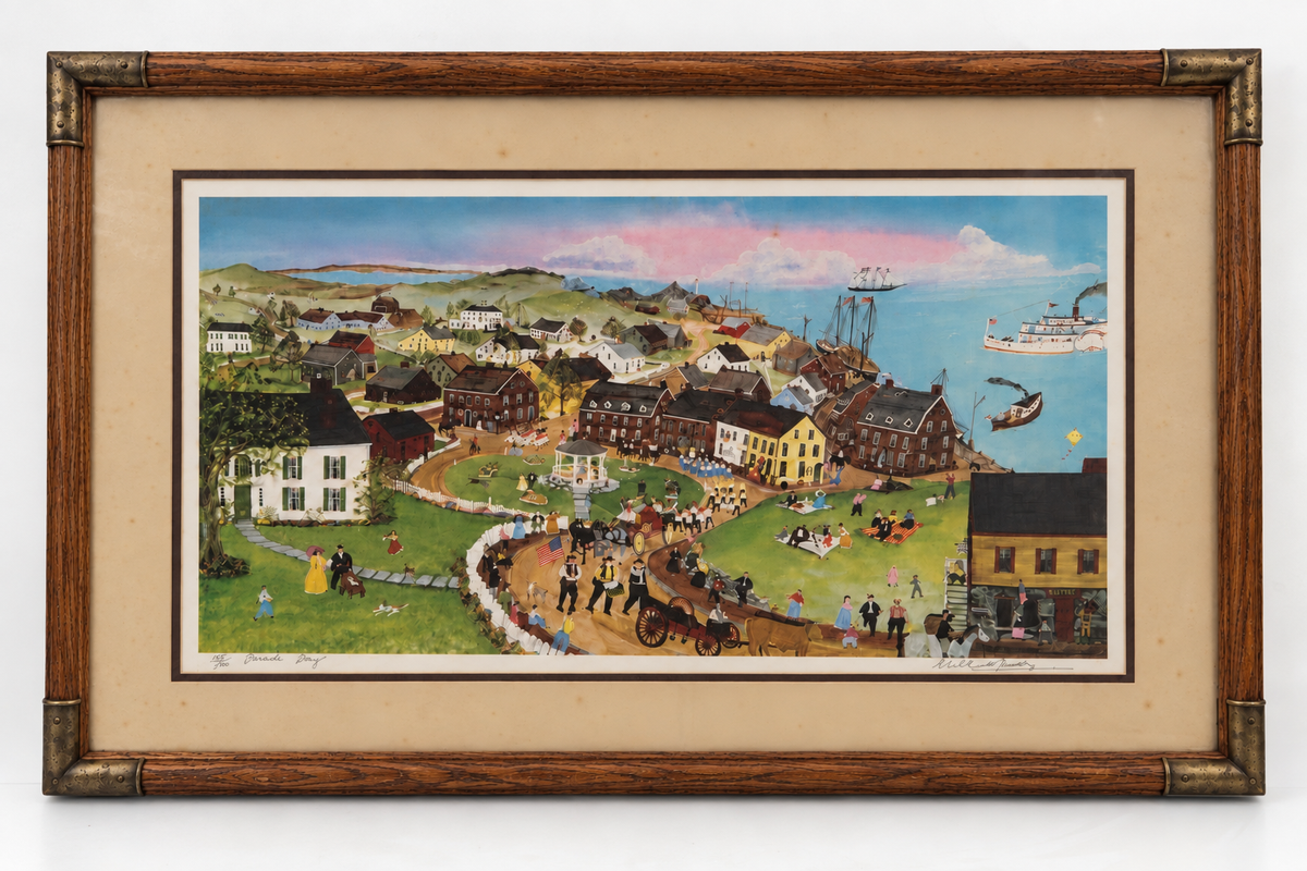 Will Moses “Parade Day” Limited Edition Folk Art Print, 155/500