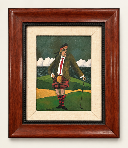 The Golfers, Vintage Framed Pair
